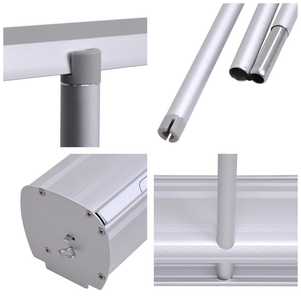 Aluminum Retractable Banner Stand 33"x79" 10ct/Pack Silver