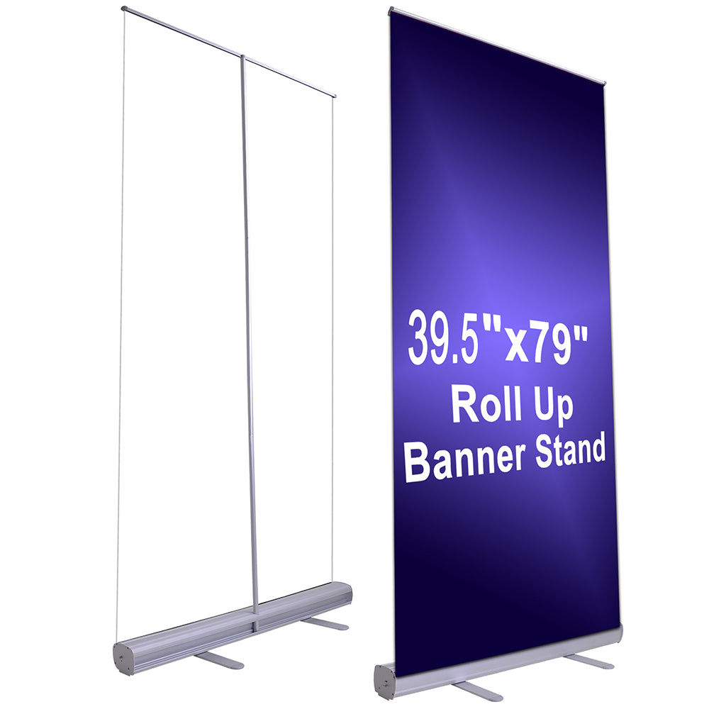Aluminum Retractable Banner Stand with Legs 40x79