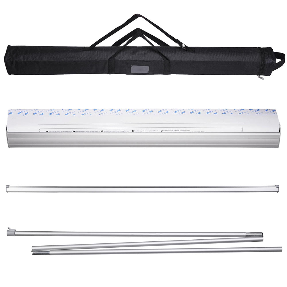 Aluminum Retractable Banner Stand with Legs 33"x79"