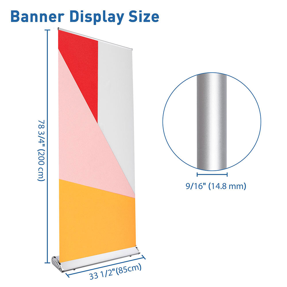 Aluminum Retractable Banner Stand 33"x79" - 5ct.