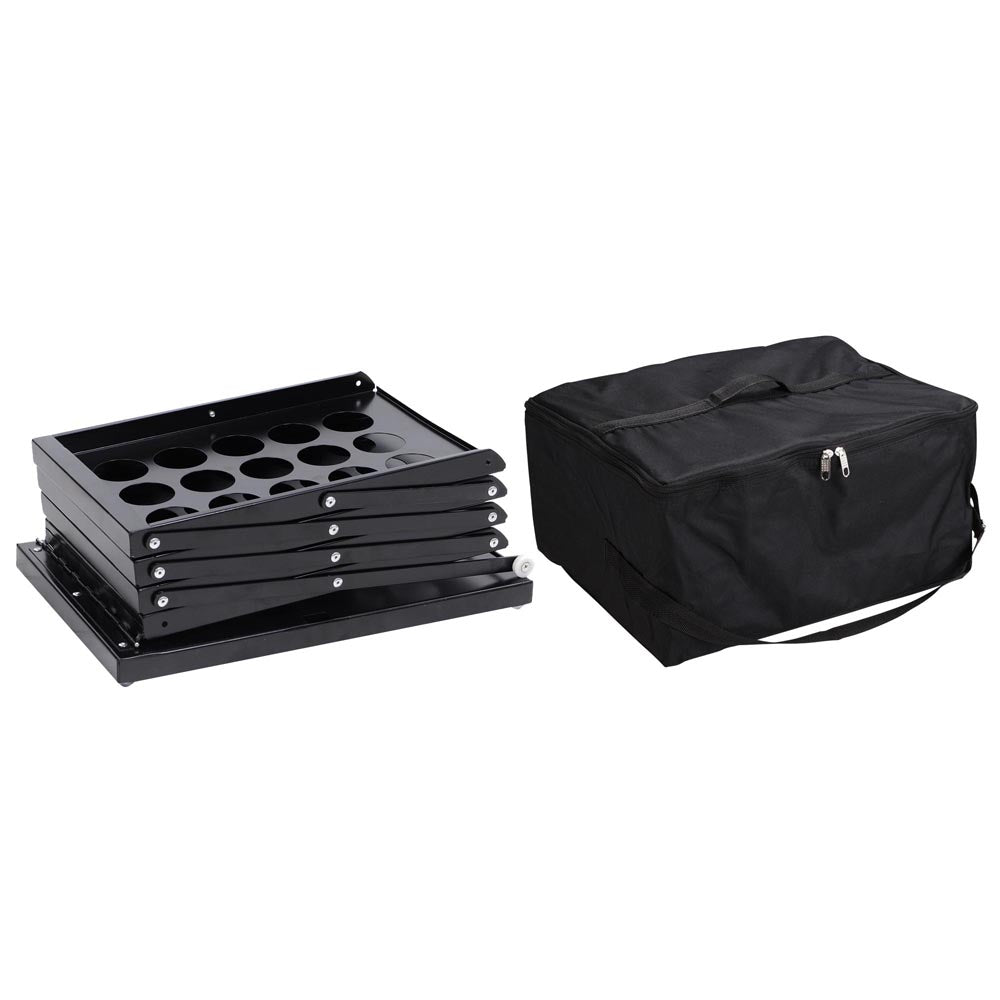 Magazine Rack Floor Stand 4-Pocket Black Metal