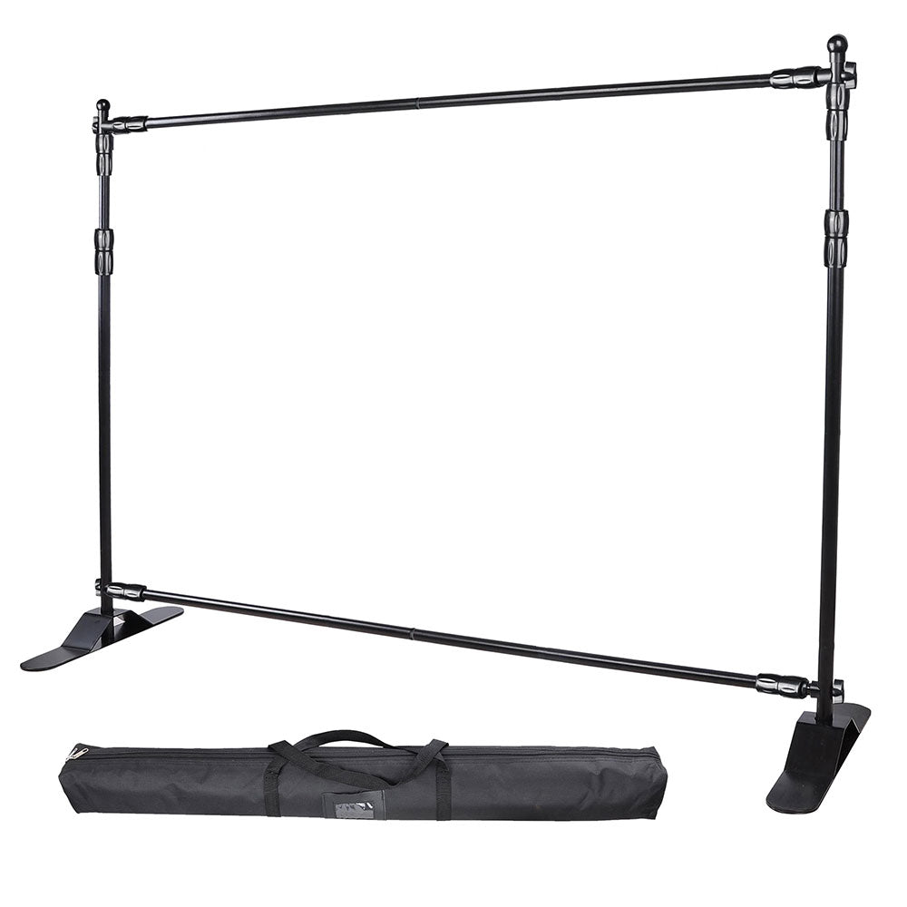 8'Wx8'H Heavy Duty Backdrop Stand for Party Decor Newborn Photo Black
