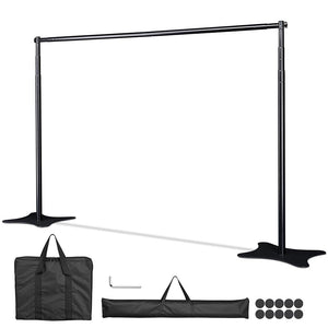 10'Wx10'H Backdrop Stand for Party Decor Newborn Photo Black