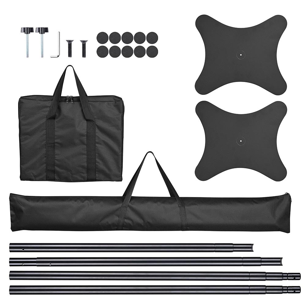 10'Wx10'H Backdrop Stand for Party Decor Newborn Photo Black