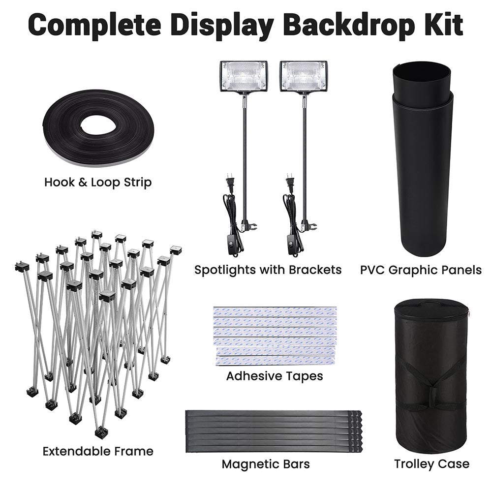 10ft Pop Up Trade Show Display Booth with Carry Bag
