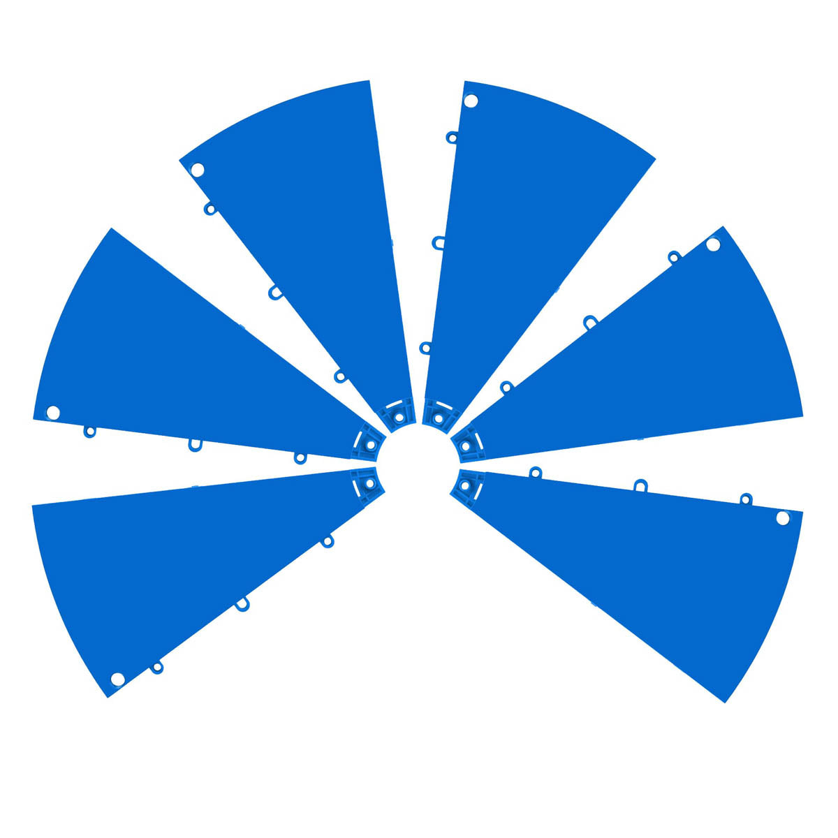 Modular Spin Wheel Parts - Plate, Center Piece, Peg Options, Blue Plates 6ct/pk