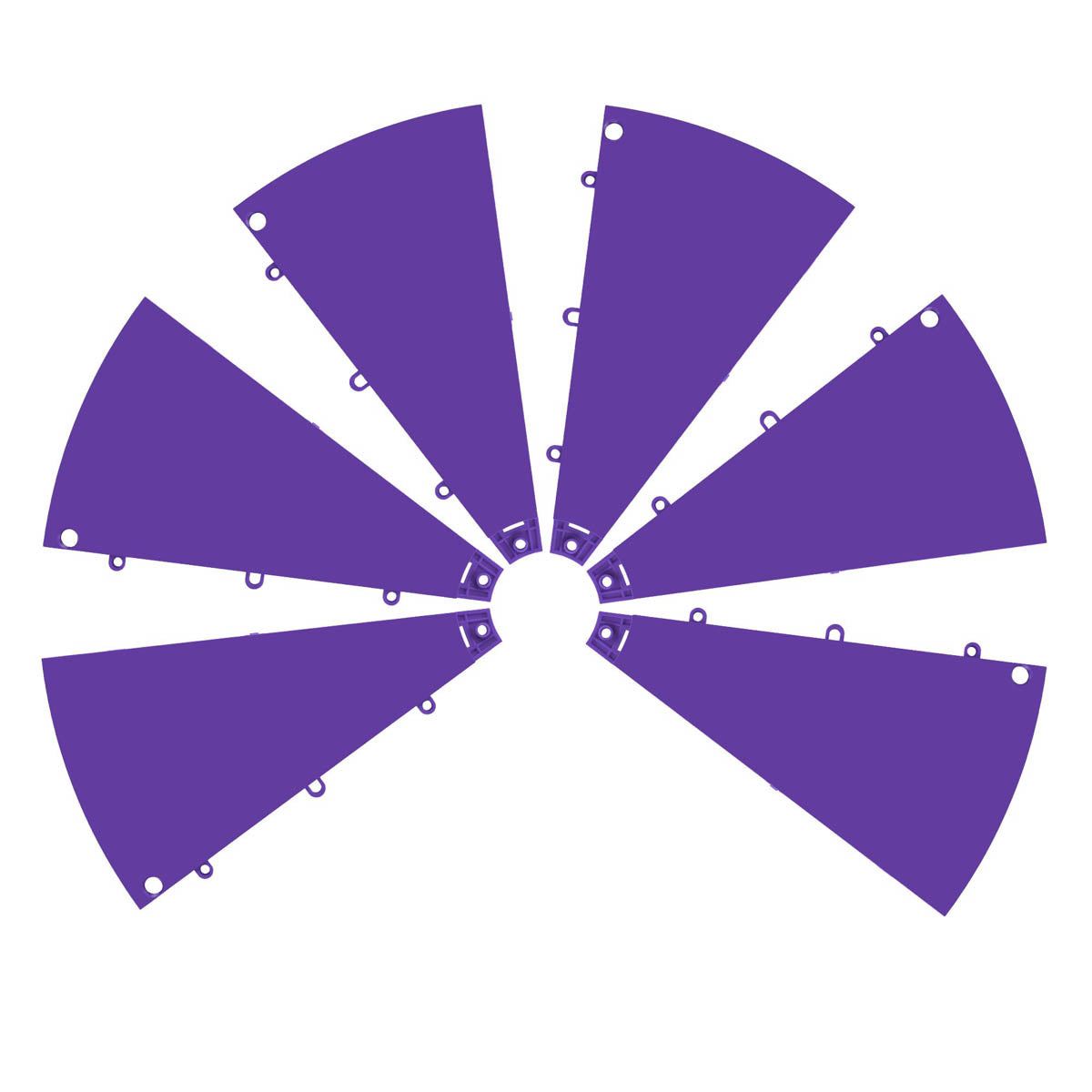 Modular Spin Wheel Parts - Plate, Center Piece, Peg Options, Purple Plates 6ct/pk