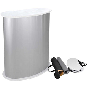 Portable Counter Display Podium Checkout Stand, White White