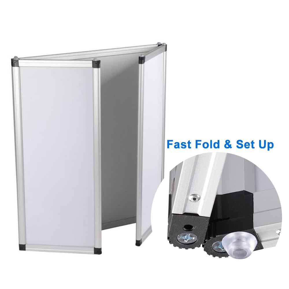 Portable Promotional Counter with Inner Shelves Black Table