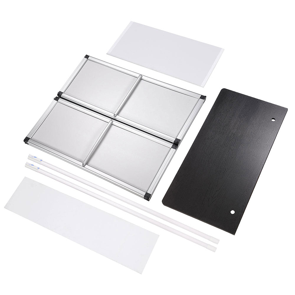 Portable Promotional Counter with Inner Shelves Black Table