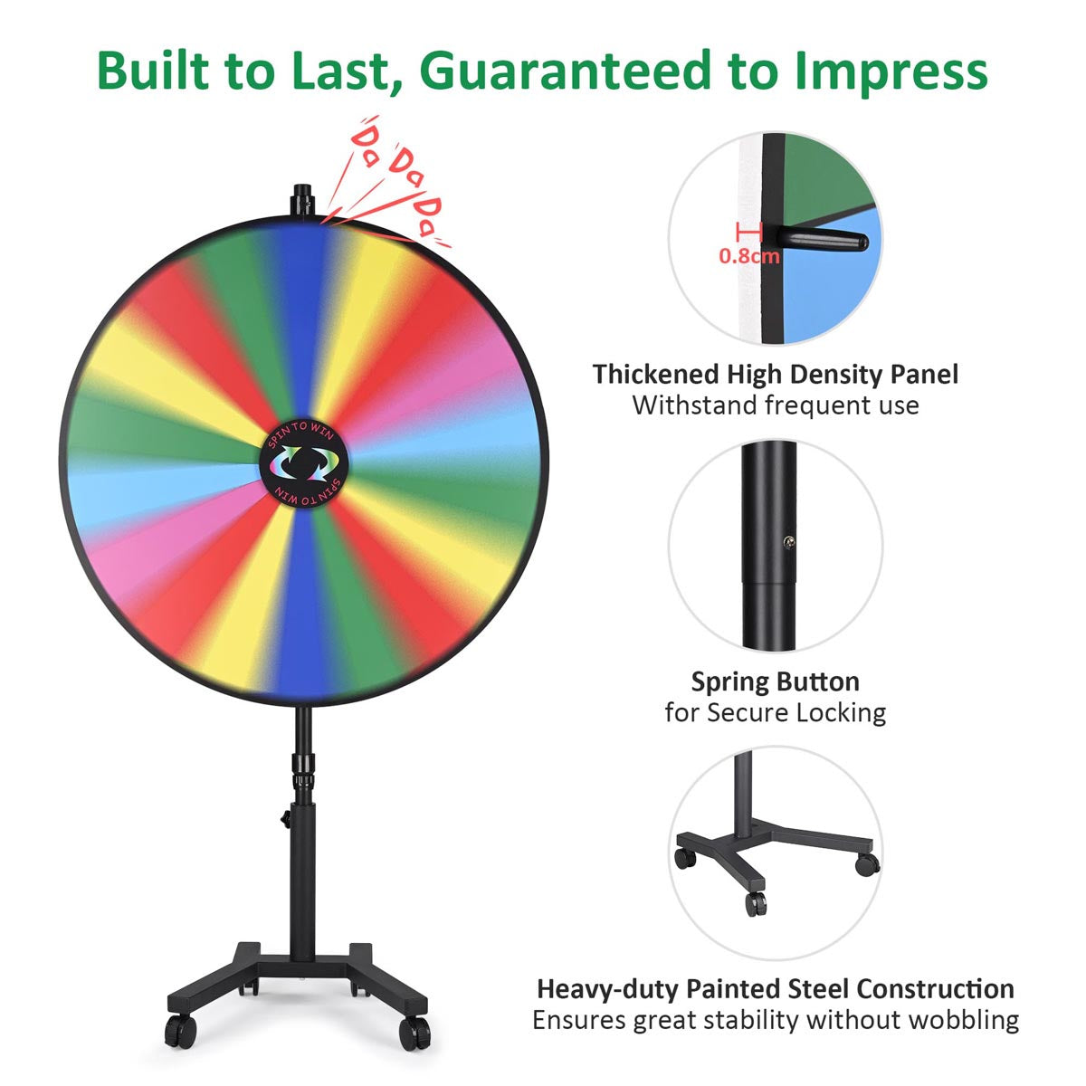 Spin Wheel Rolling Stand 48"
