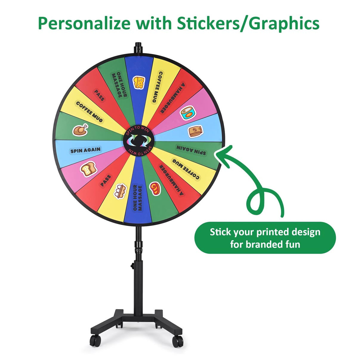 Spin Wheel Rolling Stand 48"
