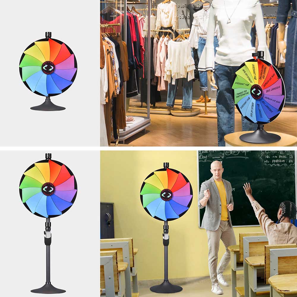 Breeze Spin Wheel Tabletop Floor Stand 24" 12 Slots