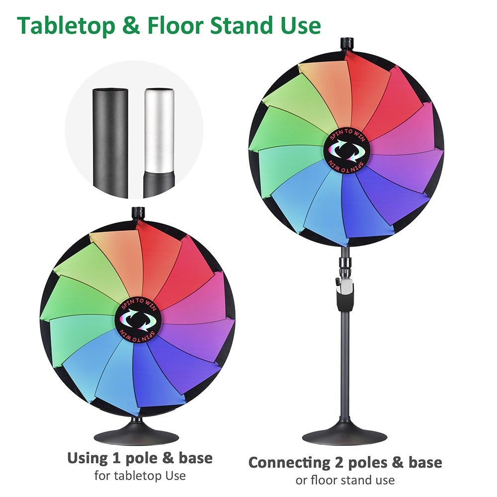 Breeze Spin Wheel Large Prize Wheel Tabletop 36" 12 Slots