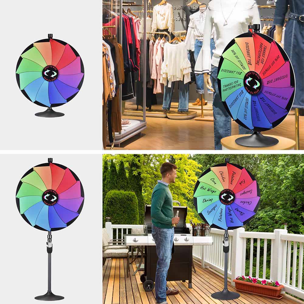 Breeze Spin Wheel Large Prize Wheel Tabletop 36" 12 Slots