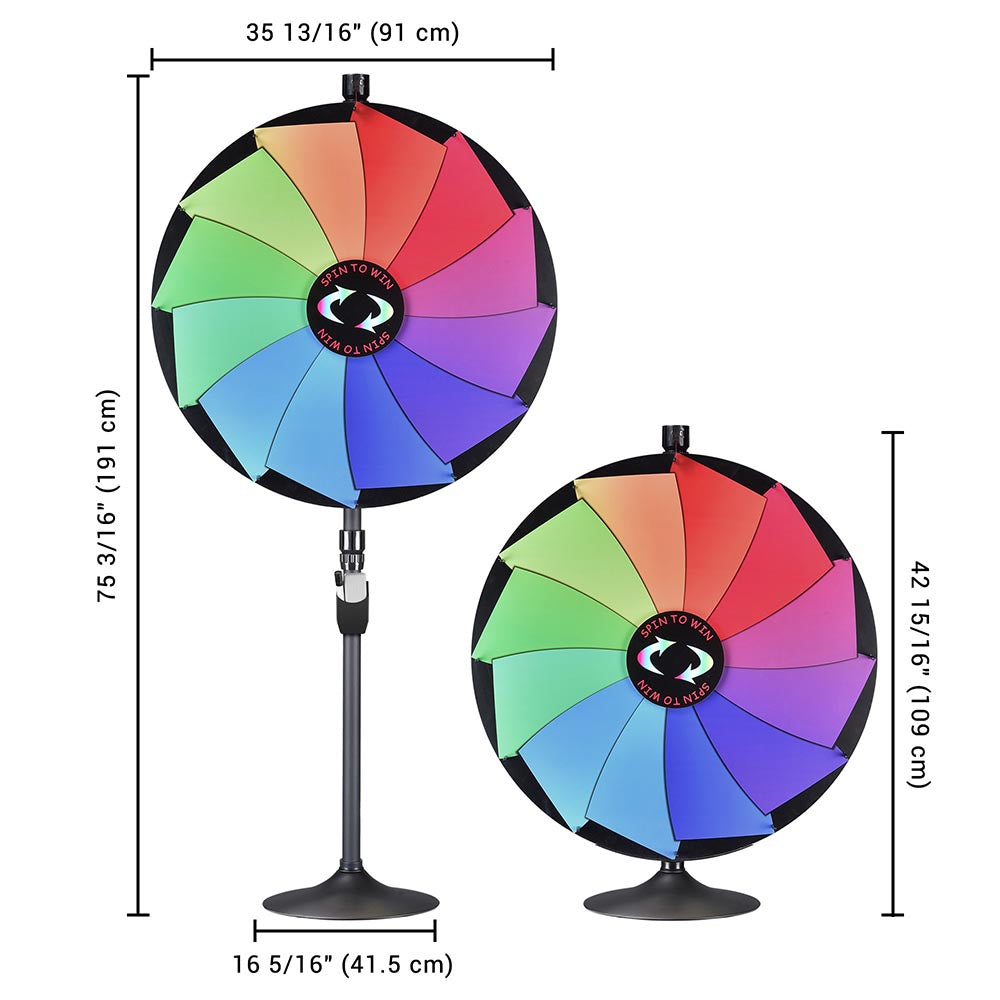 Breeze Spin Wheel Large Prize Wheel Tabletop 36" 12 Slots