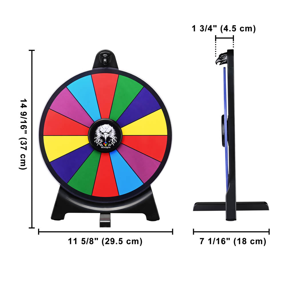 Spin Wheel Tabletop & Lay Flat, 12in. 12-Slot
