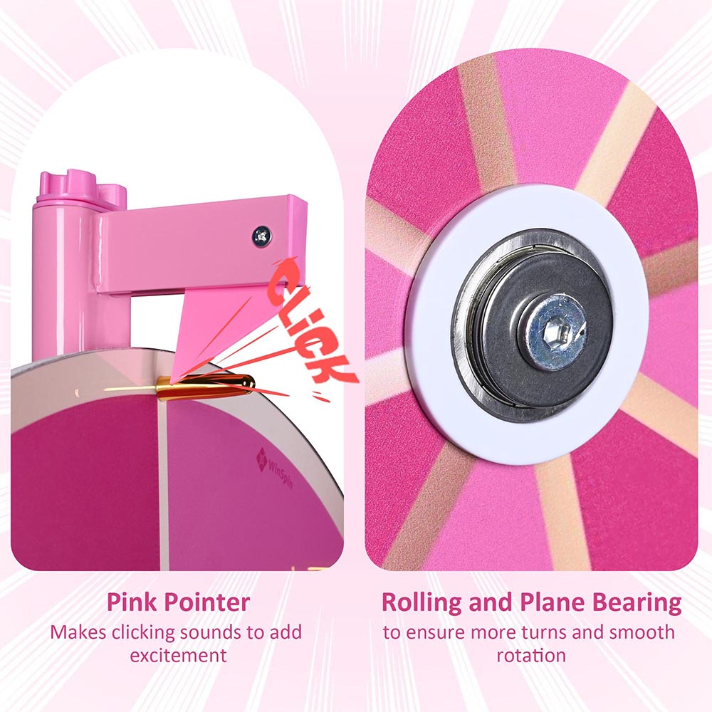 Sakura Pink Spin Wheel Floor Stand & Tabletop 24in. 8-Slot Pink