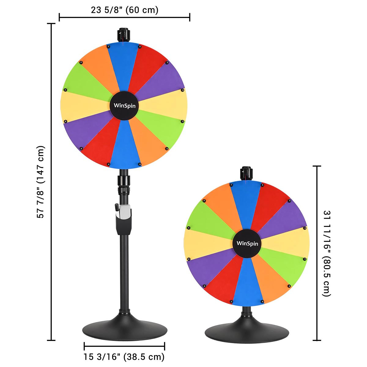 Modular Spin Wheel Tabletop Floor Stand 24" 12-Slot