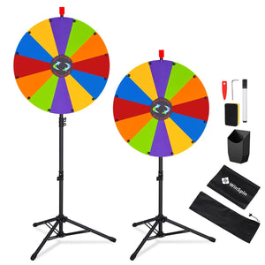 Modular Spin Wheel with Adjustable Tripod Stand 24in. 12-Slot