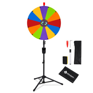 Modular Spin Wheel with Adjustable Tripod Stand 24in. 12-Slot, Modular Prize Wheel