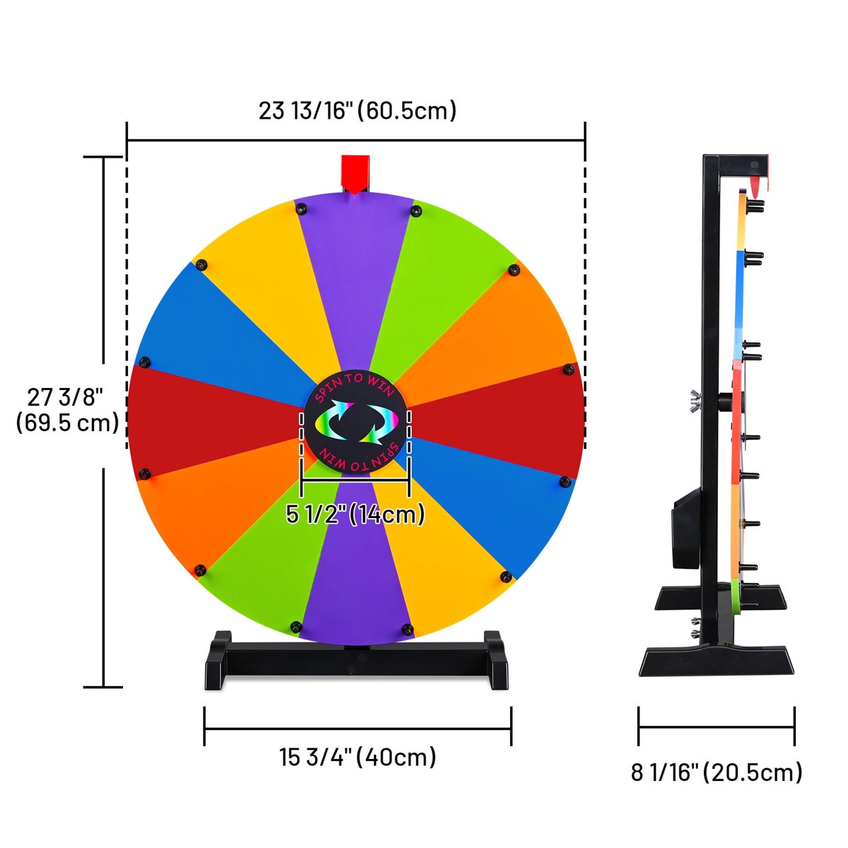 Modular Spin Wheel Tabletop 24in. Interchangeable 12-Slot