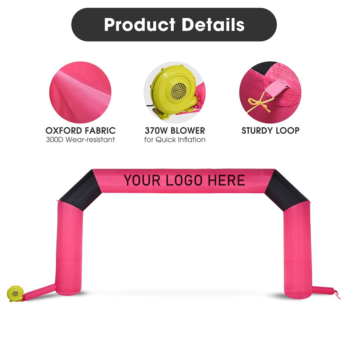 13-30ft Custom Inflatable Archways: Custom Logo & Color