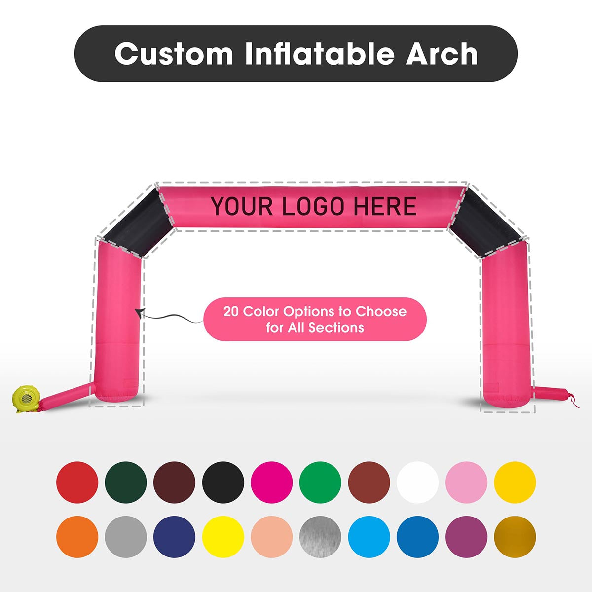 13-30ft Custom Inflatable Archways: Custom Logo & Color
