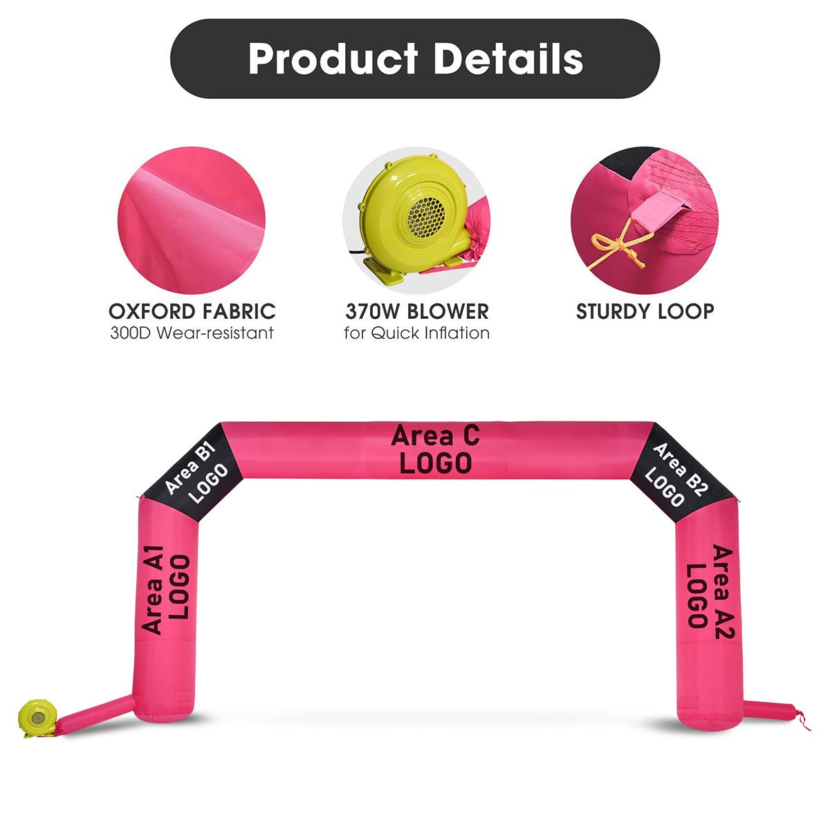 13-30ft Custom Inflatable Archways: Custom Logo, Color & Graphics