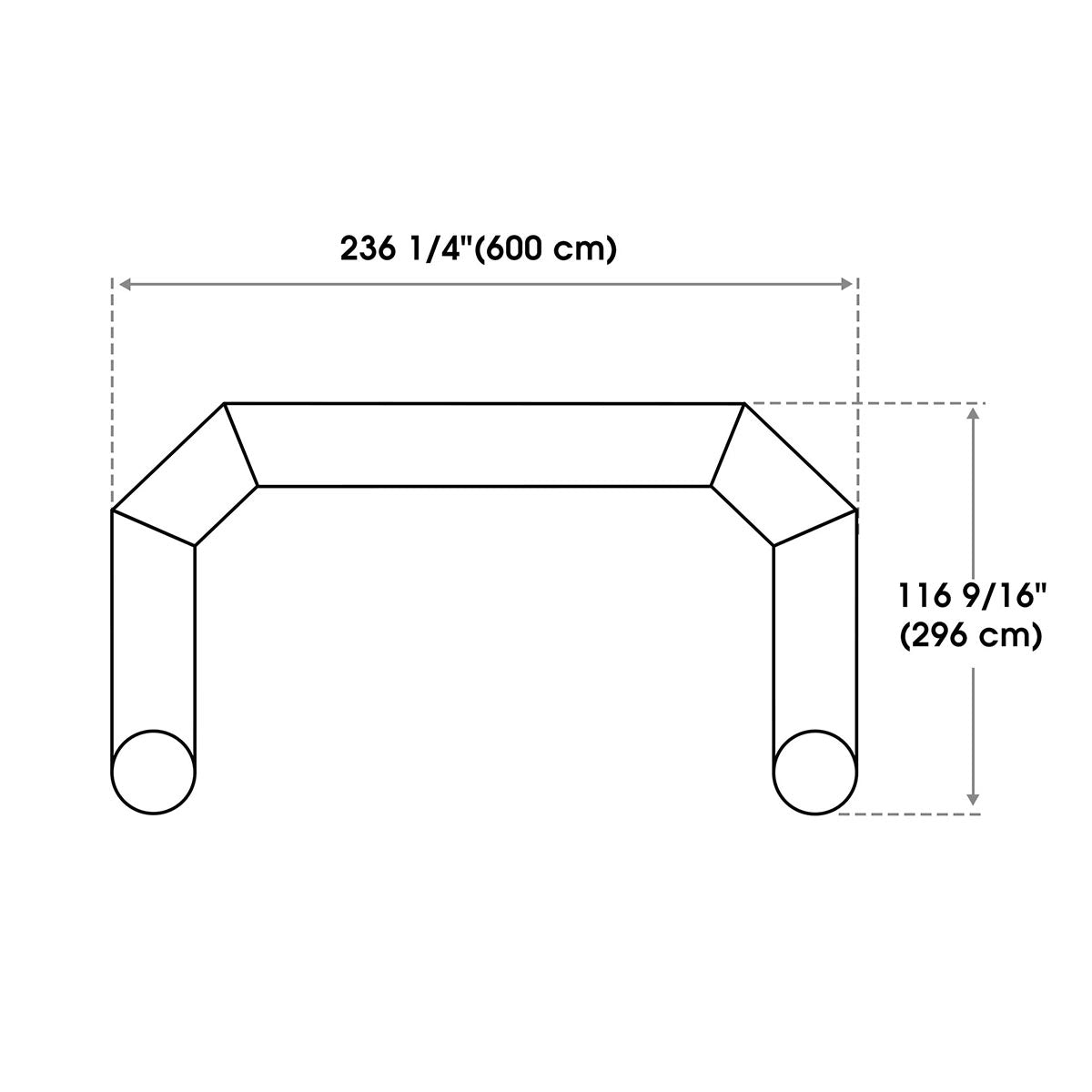 13-30ft Custom Inflatable Archways: Custom Logo & Color, 20ft with T-base