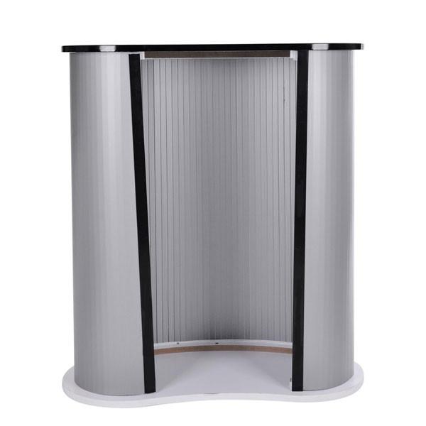 Portable Counter Display Podium Checkout Stand, Black Black
