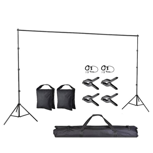 10'Wx8.5'H Backdrop Stand for Party Newborn Photography Black