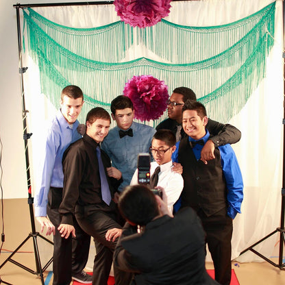 10'Wx8.5'H Backdrop Stand for Party Newborn Photography Black