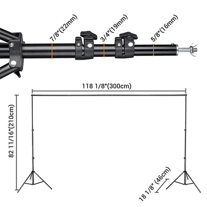 10'Wx7'H Backdrop Stand for Party Newborn Photography