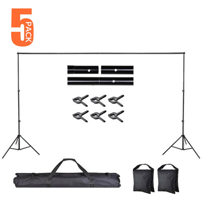 10'Wx7'H Backdrop Stand for Party Newborn Photography, 5ct/pack