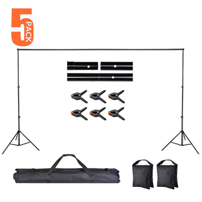 10'Wx7'H Backdrop Stand for Party Newborn Photography, 5ct/pack