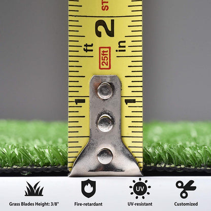 Artificial Grass Turf Faux Grass 3/8" Thick, 65x5ft Green