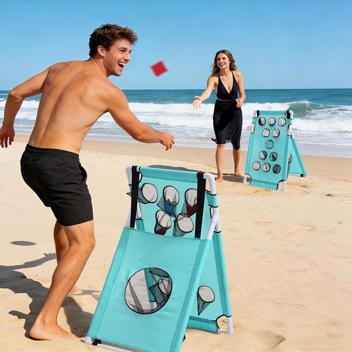 2 in 1 Bean Bag Toss Game Board Cornhole Sets