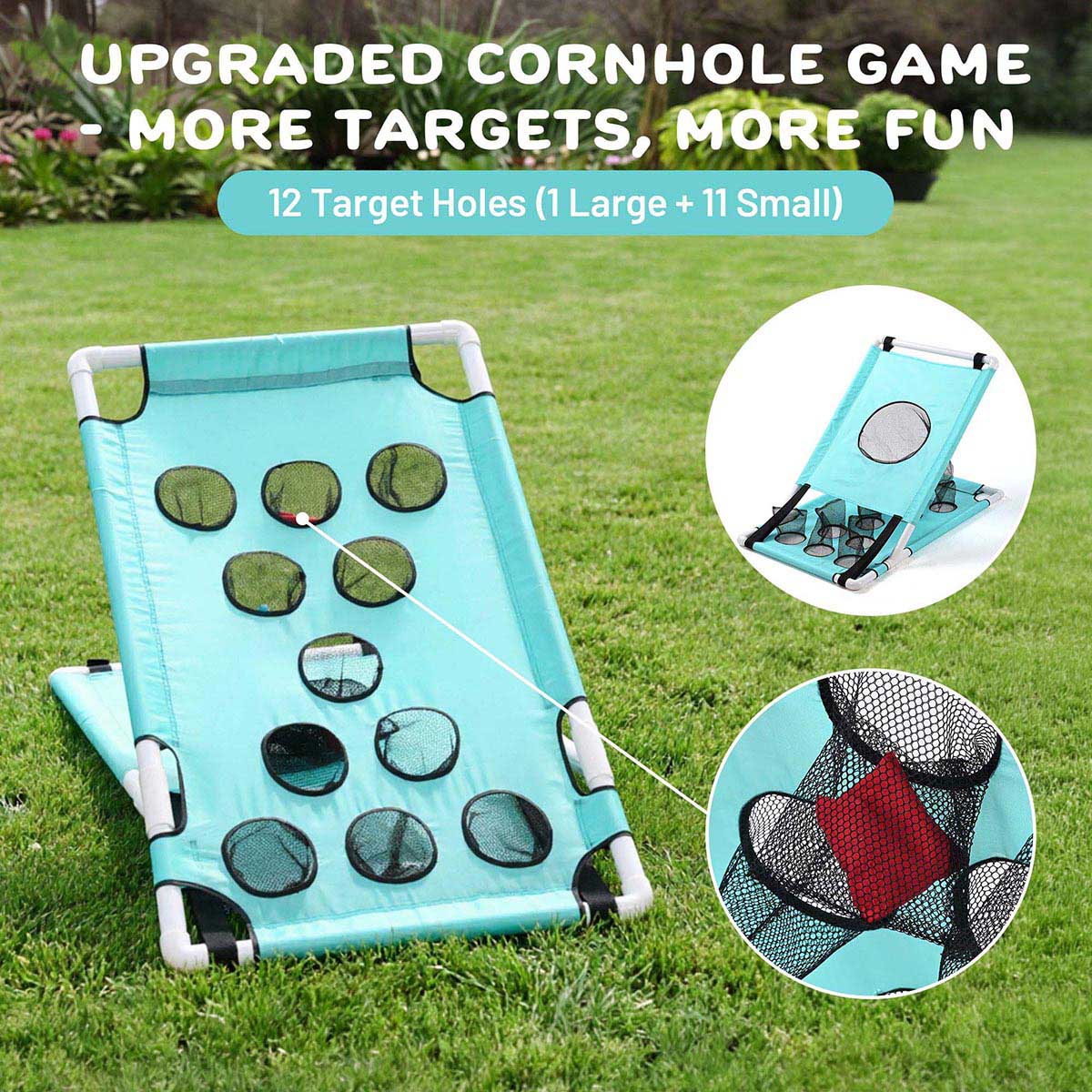 2 in 1 Bean Bag Toss Game Board Cornhole Sets