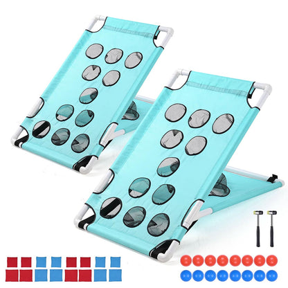 2 in 1 Bean Bag Toss Game Board Cornhole Sets, 2ct/pk