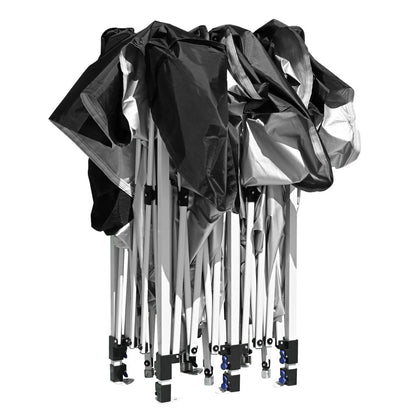10x20ft Pop Up Canopy Tent with Sidewalls Waterproof Black Black