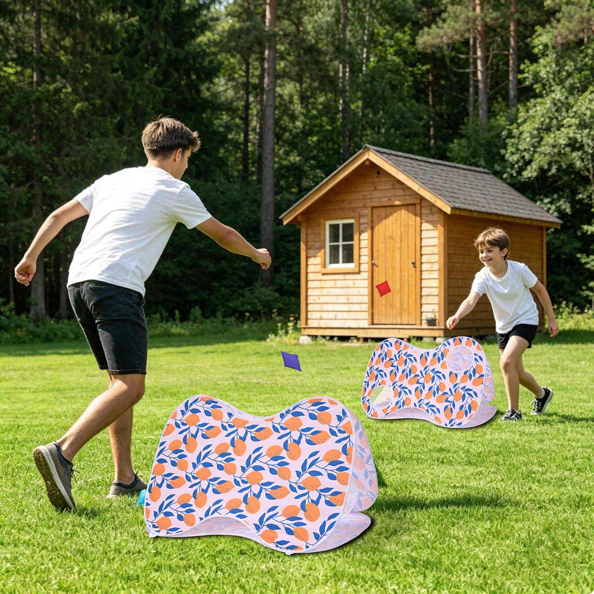 Popup Fabric Bean Bag Toss Game Board(2-Hole) Billboard