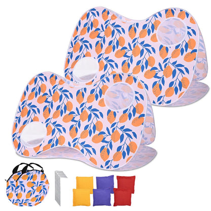 Popup Fabric Bean Bag Toss Game Board(2-Hole) Billboard, Lemon 2ct/pk