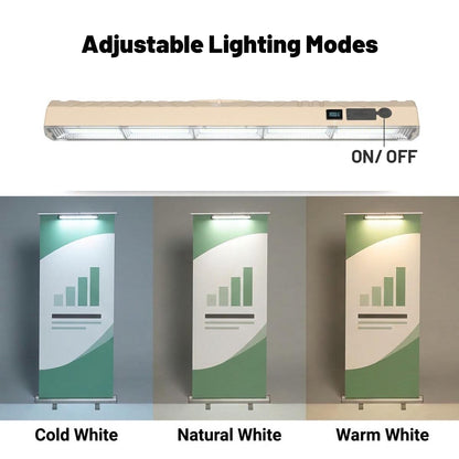Aluminum Retractable Banner Stand & Light 33"x79"