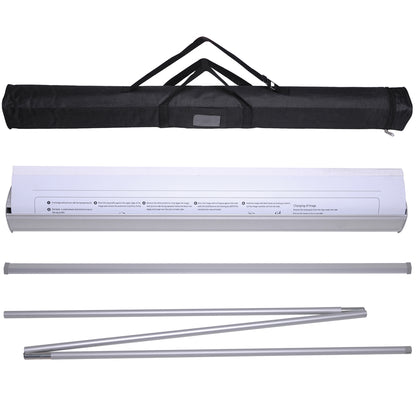 Aluminum Retractable Banner Stand with Legs 33"x79"