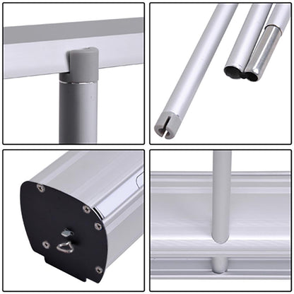 Aluminum Retractable Banner Stand with Legs 33"x79"
