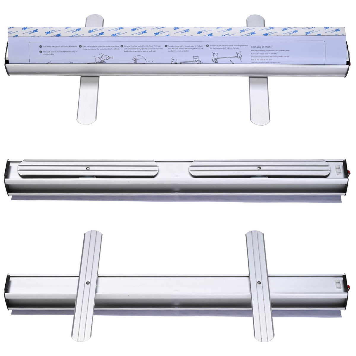 Aluminum Retractable Banner Stand with Legs 33"x79"