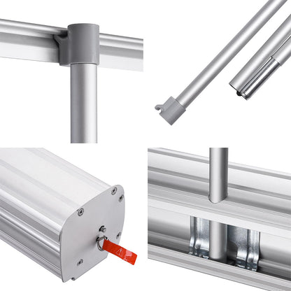 Aluminum Retractable Banner Stand with Legs 33"x79"