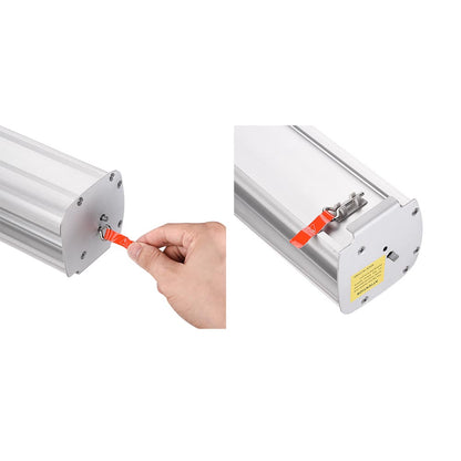 Aluminum Retractable Banner Stand with Legs 33"x79"