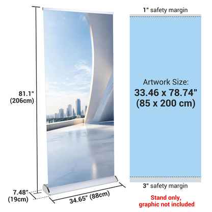 Aluminum Retractable Banner Stand 33"x79" - 5ct.